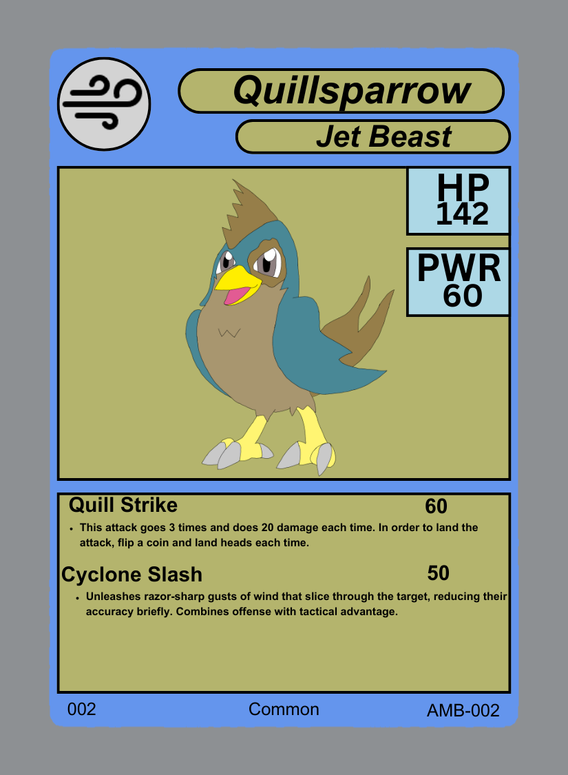 002- Quillsparrow Card